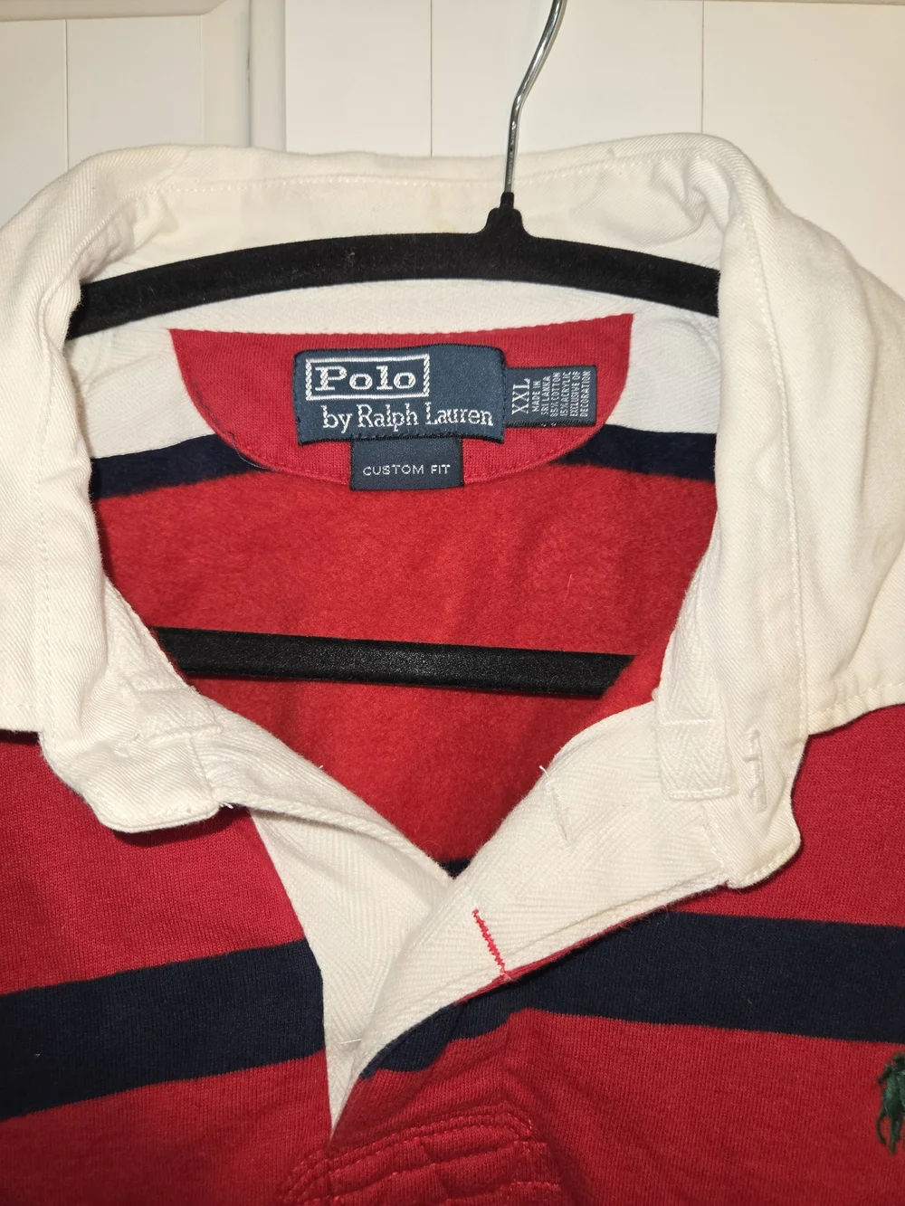 Polo by Ralph Lauren Red & Navy Striped Rugby Shirt